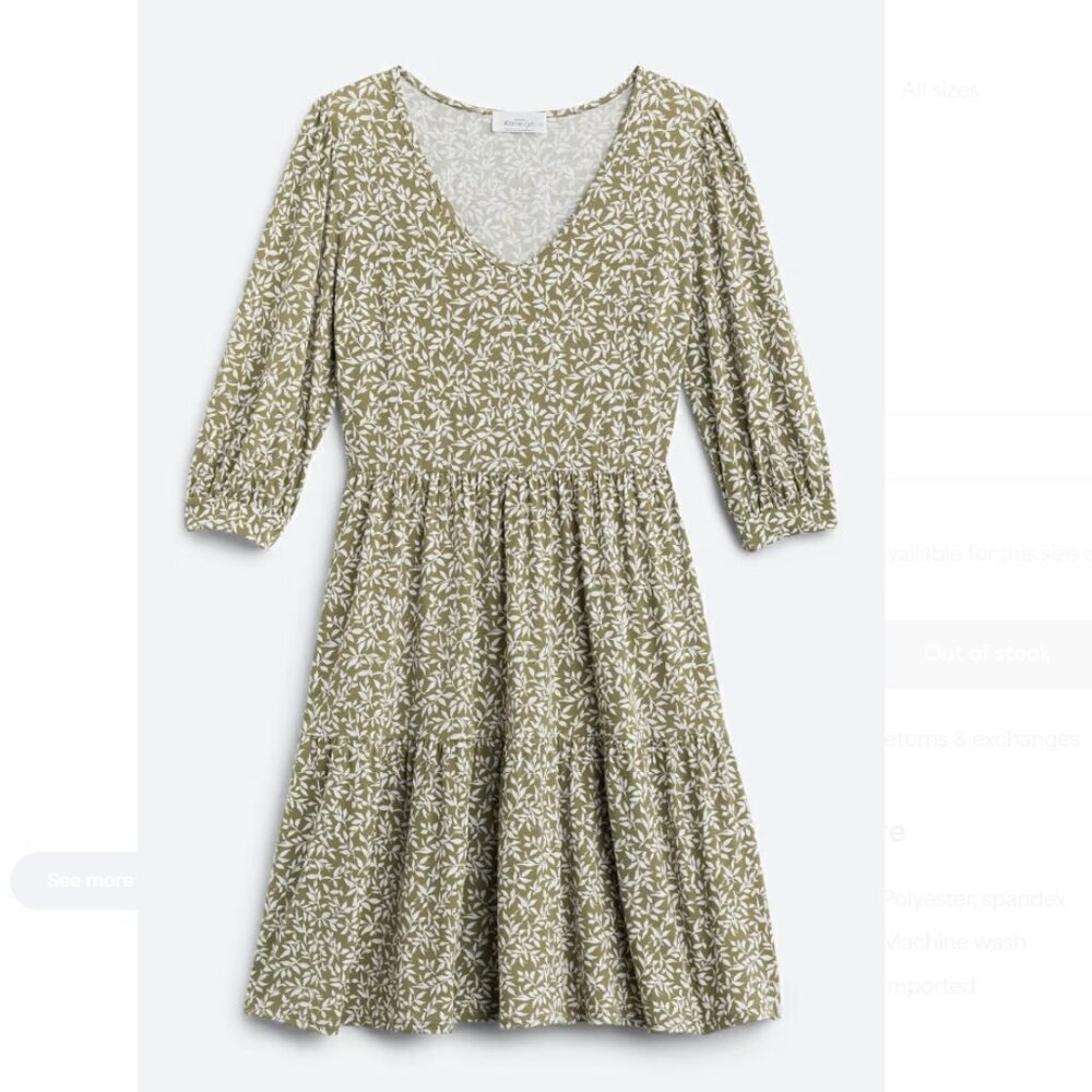 Kaileigh - 'Magdalena' Knit Tiered Dress - Size LP